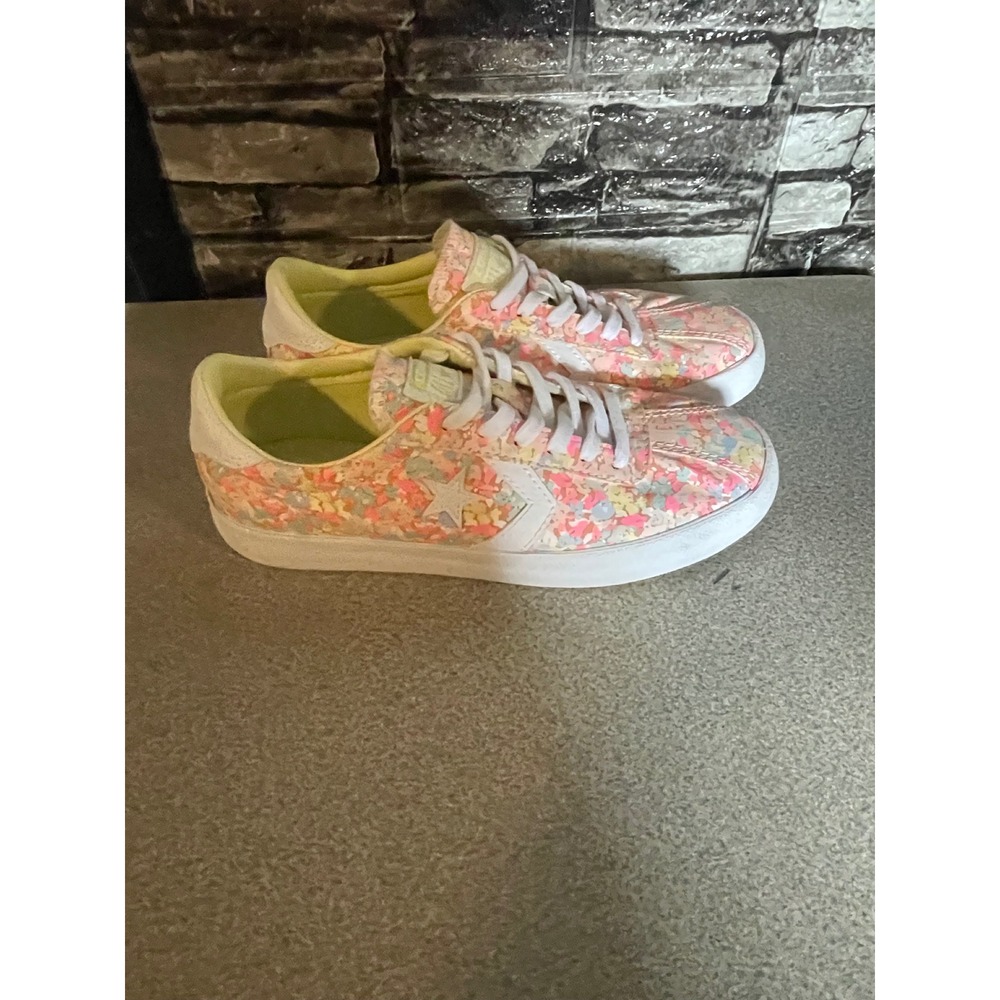 Converse Breakpoint Ox Womens 5.5‎ Floral Low Top Sneakers Pink Yellow 555953C